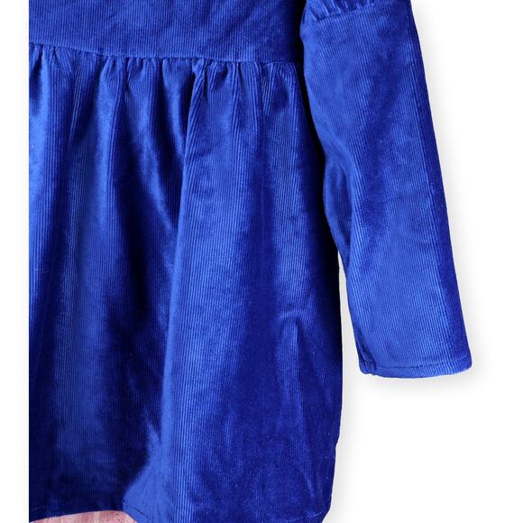 Matilda Jane Heart to Heart Blue Clara Ribbed Velour Lap Dress 4 - Picture 7 of 11